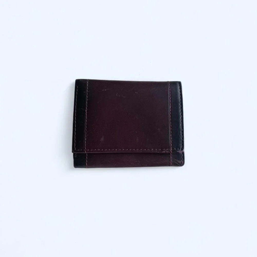 burgundy leather bifold cardholder wallet by‎ Croft & Barrow